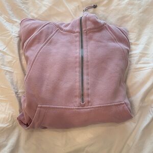 Lululemon Light Pink Scuba Half Zip with Hood